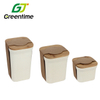 stackable storage jars canister with bamboo lids