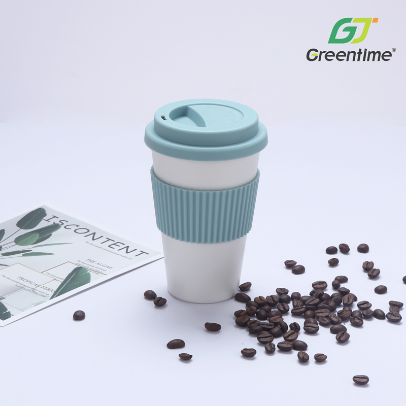 PLA Eco Reusable Coffee Cup with Silicone Lid